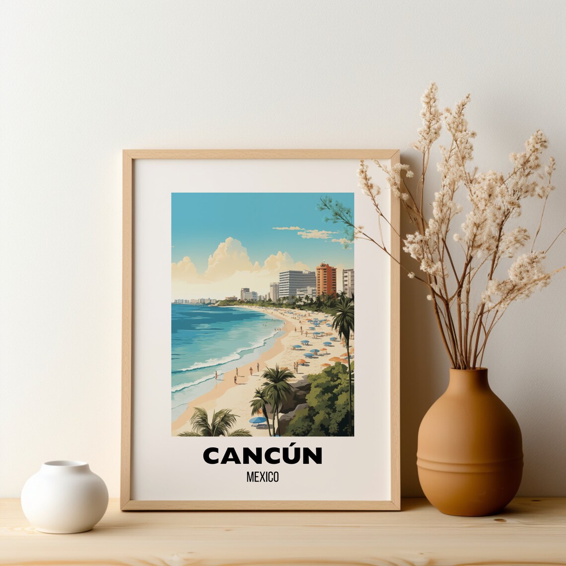 Cancun Travel Poster, Mexico City Wall Art - Image 2