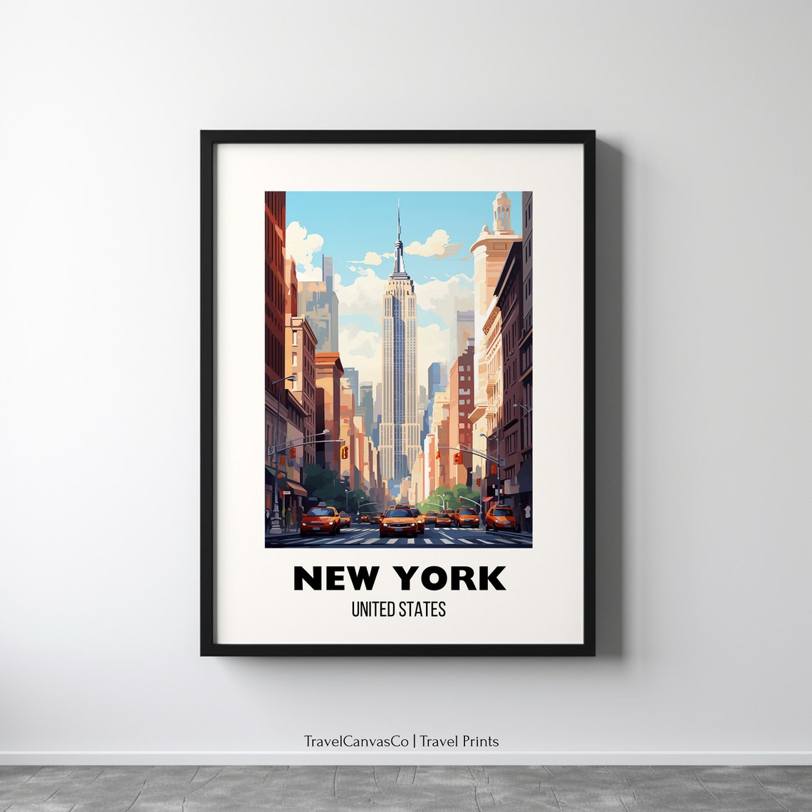 New York Travel Poster Wall Art City Art Poster Usa Travel Prints Usa Wall Art New York Gift New York Print Wall Art
