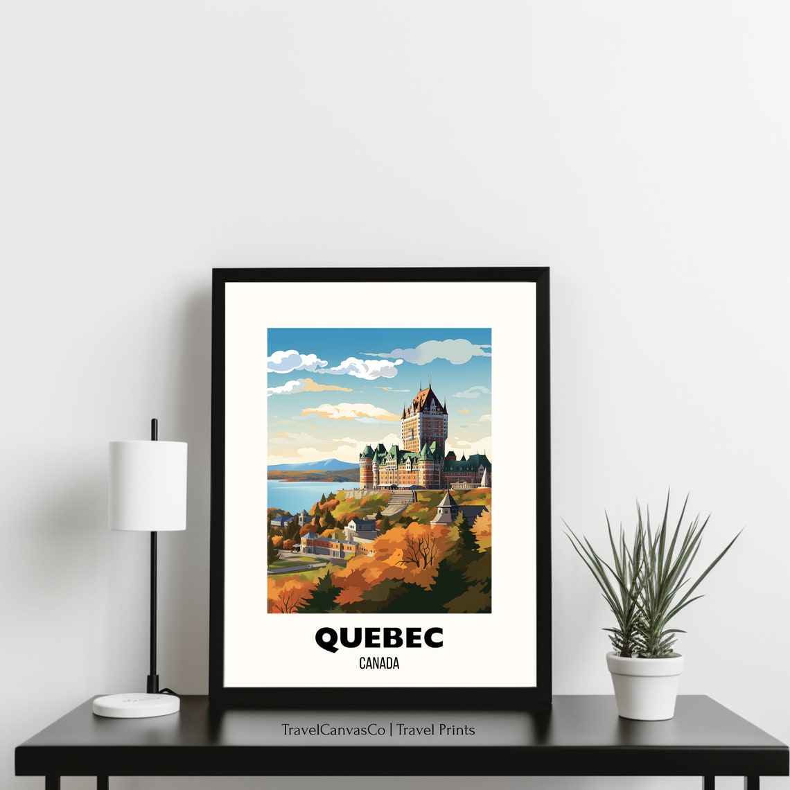 Quebec City Chateau Frontenac Autumn View Canada Travel Poster - Image 3