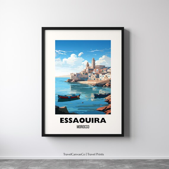 Essaouira Travel Print Wall Art Essaouira Morocco Poster Essaouira Morocco Art Gift Home Decor Birthday Present