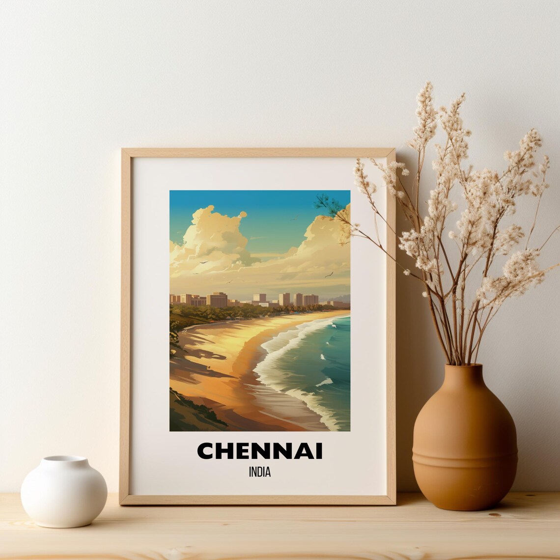 Chennai India Travel Poster, City Wall Art - Image 2