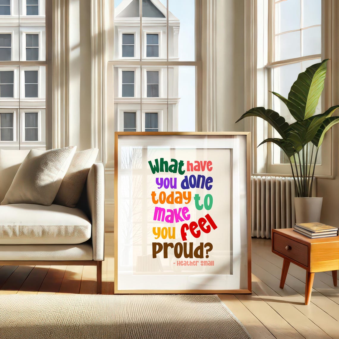 Heather Small Proud Quote Colorful Typography Affirmation Poster - Image 3