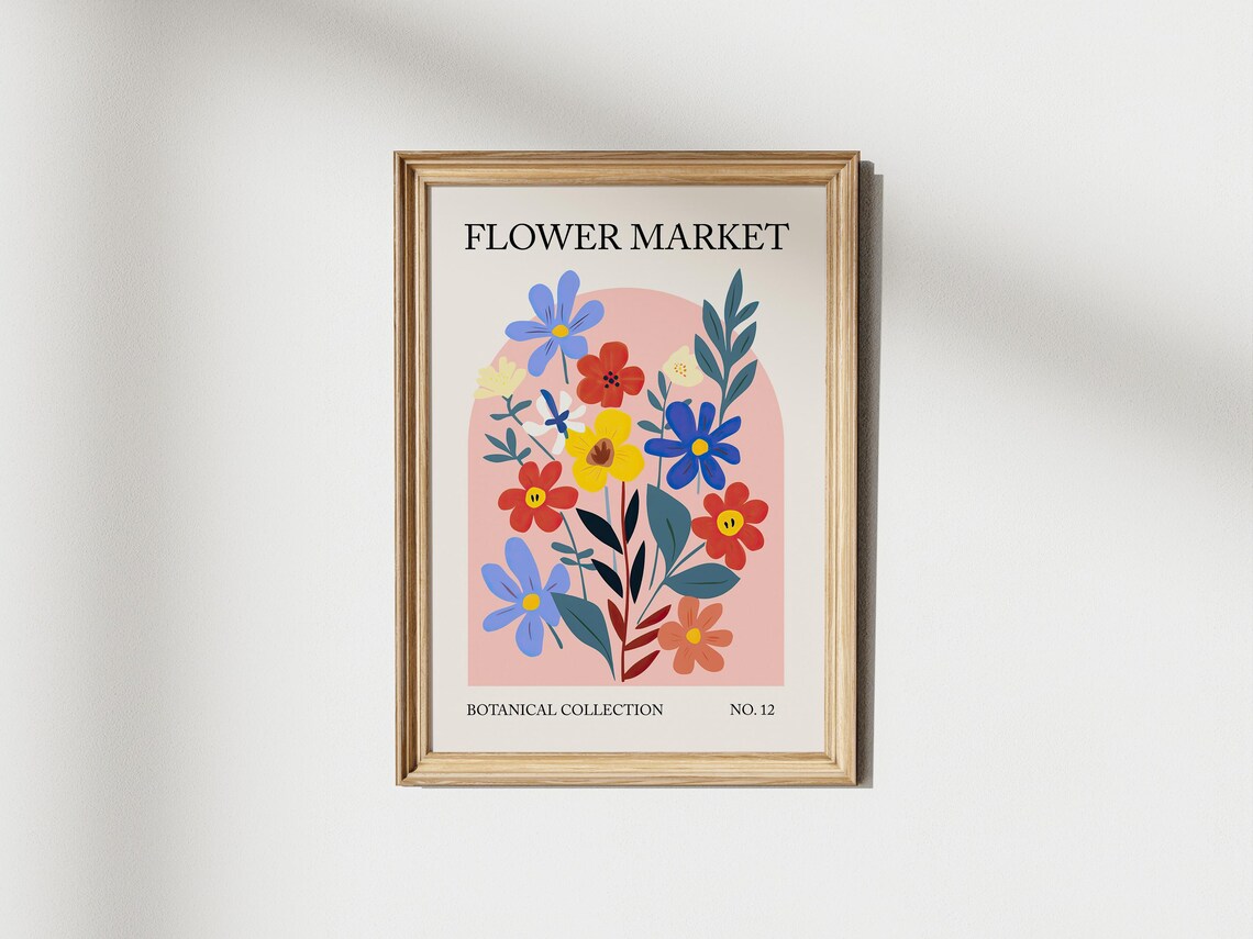 Flower Market Botanical Collection No 12 Wildflower Bouquet Poster - Image 3