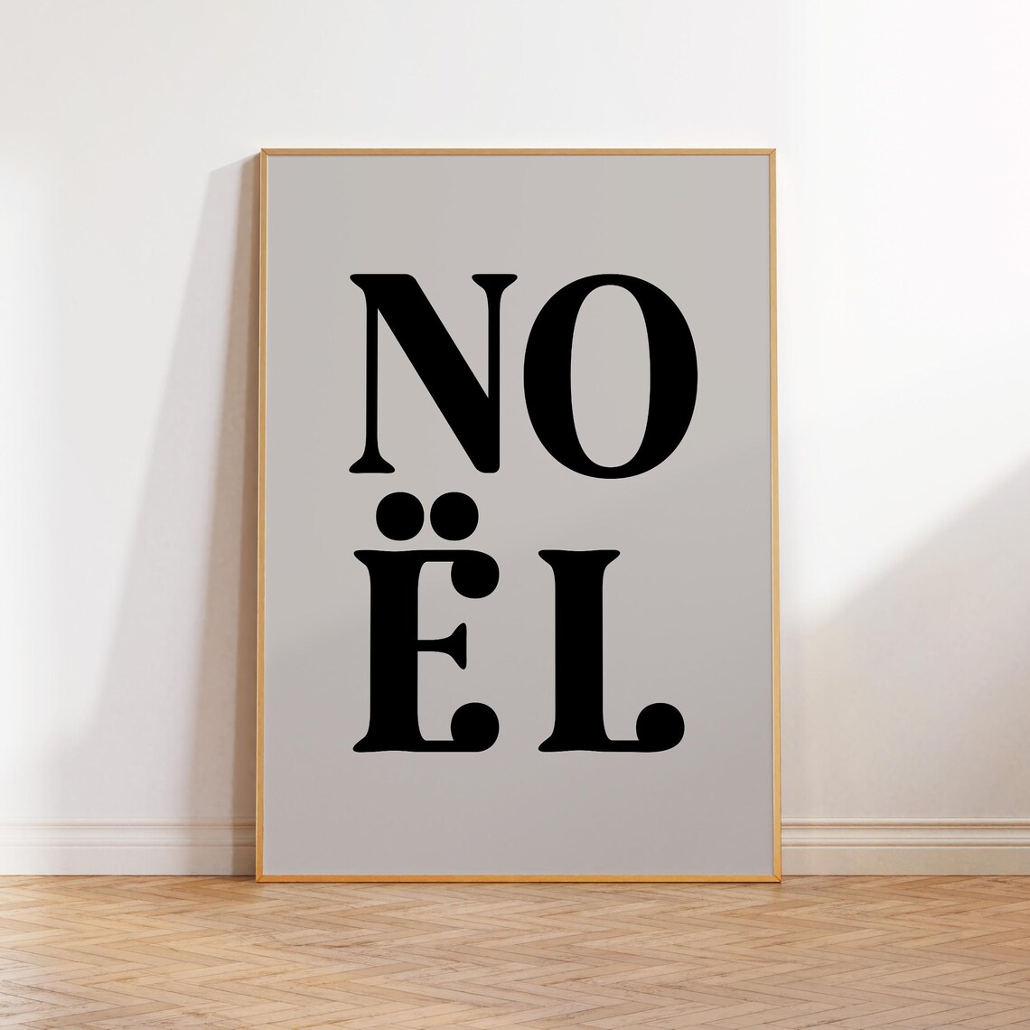 Christmas Nol Holiday Print, Minimalist Typography - Image 2