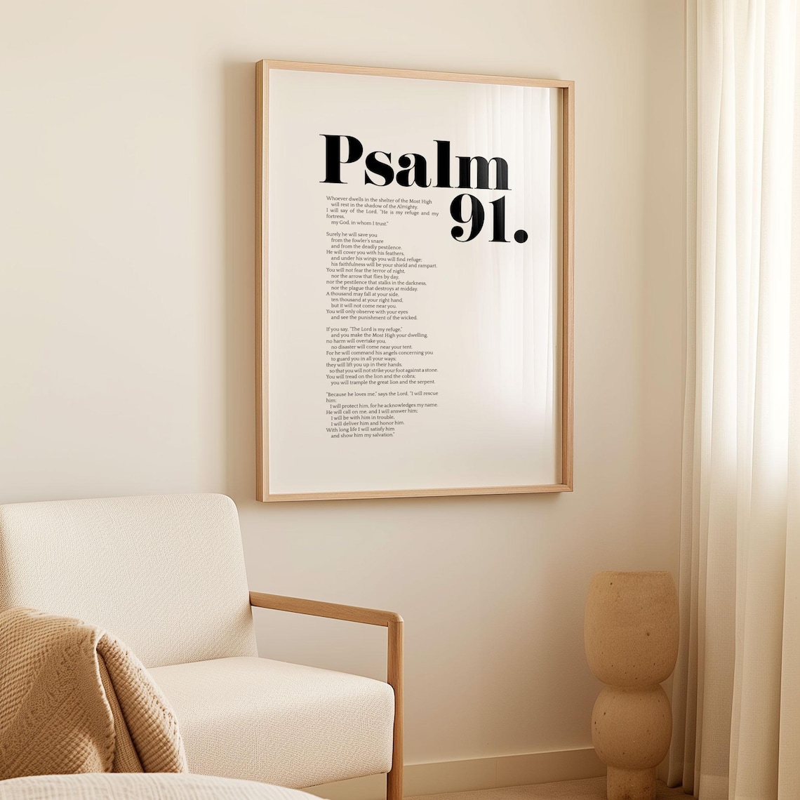 Psalm 91 NIV Bible Verse, Modern Scripture Poster - Image 3
