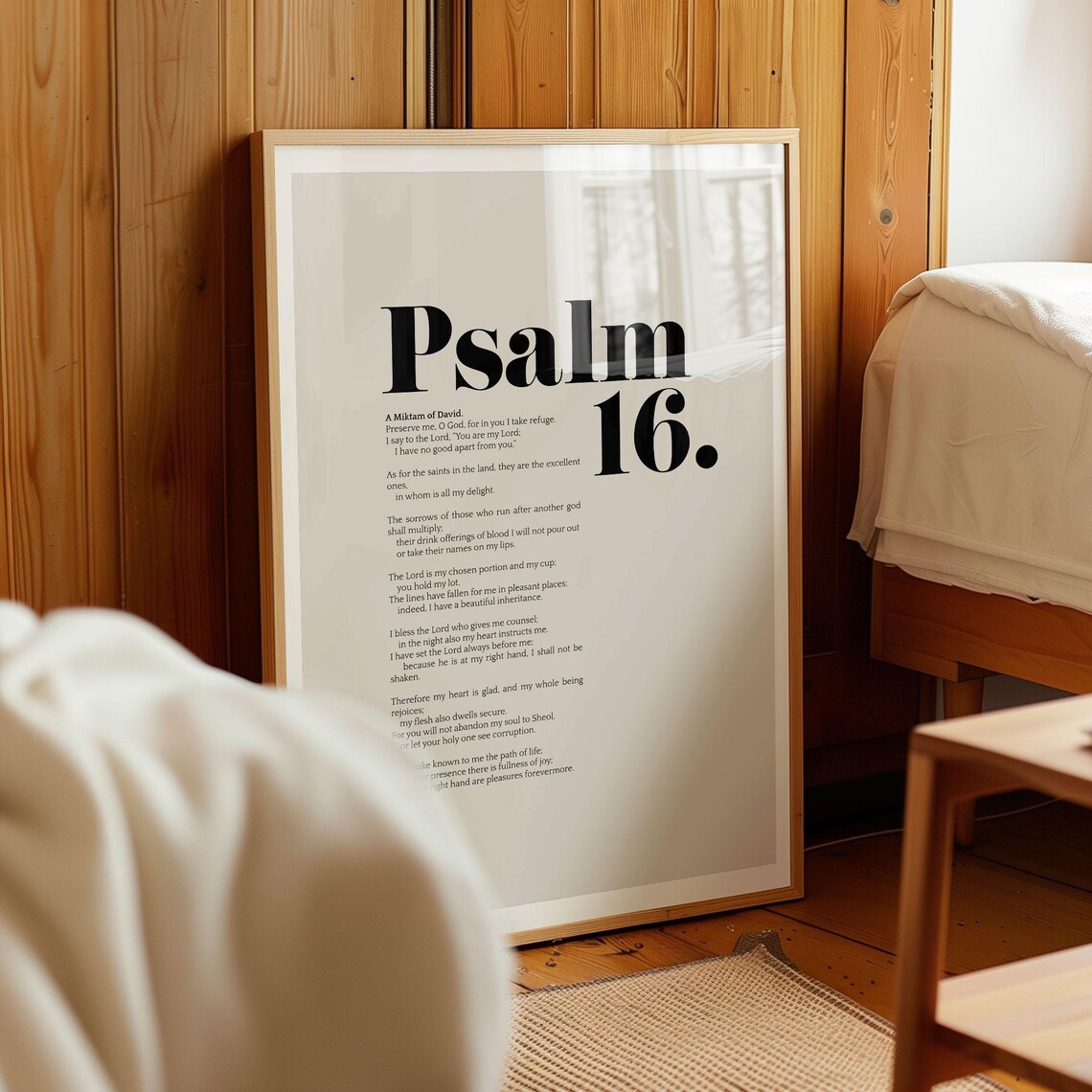 Psalm 16 Bible Verse, Modern Scripture Art Print - Image 5