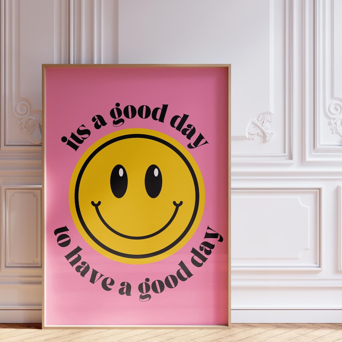 Smiley Dopamine Poster, Maximalist Room Decor
