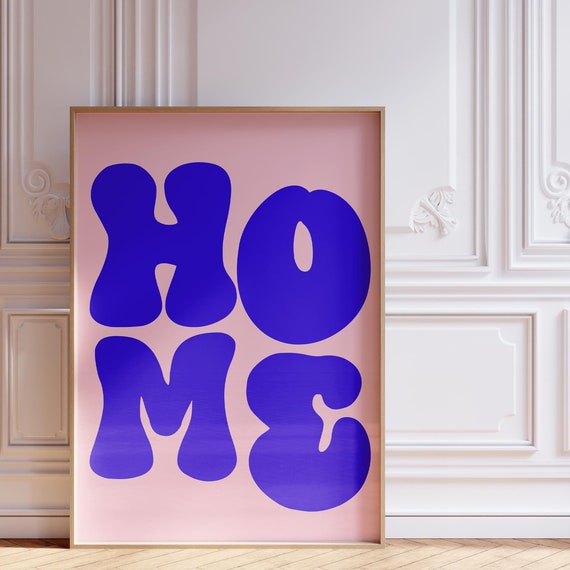 Home For Funky Home Decor Aesthetic Pink Wall Art Maximalist Wall Art Preppy Room Decor Housewarming Gift Dopamine Decor Danish Pastel