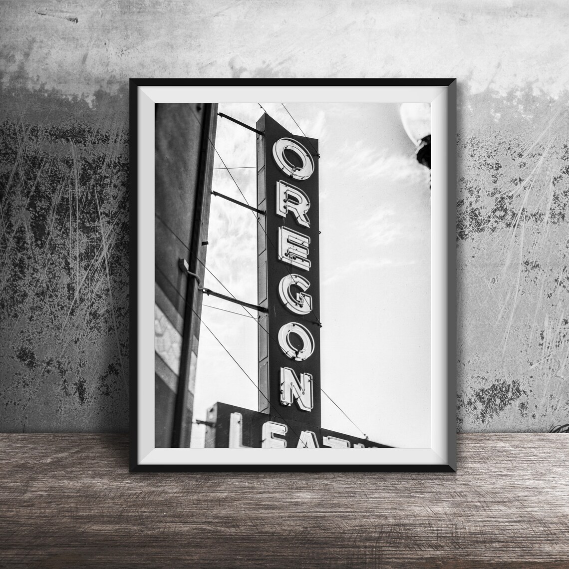 Oregon Theater Neon Blade Sign Portland Vintage Photo Poster - Image 2