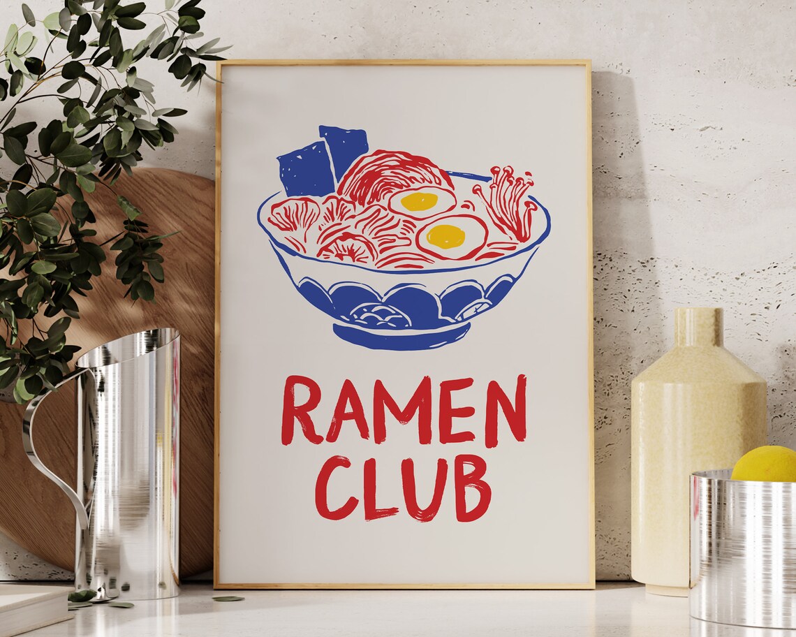 Ramen Club Modern Kitchen Food Art Print - Image 3
