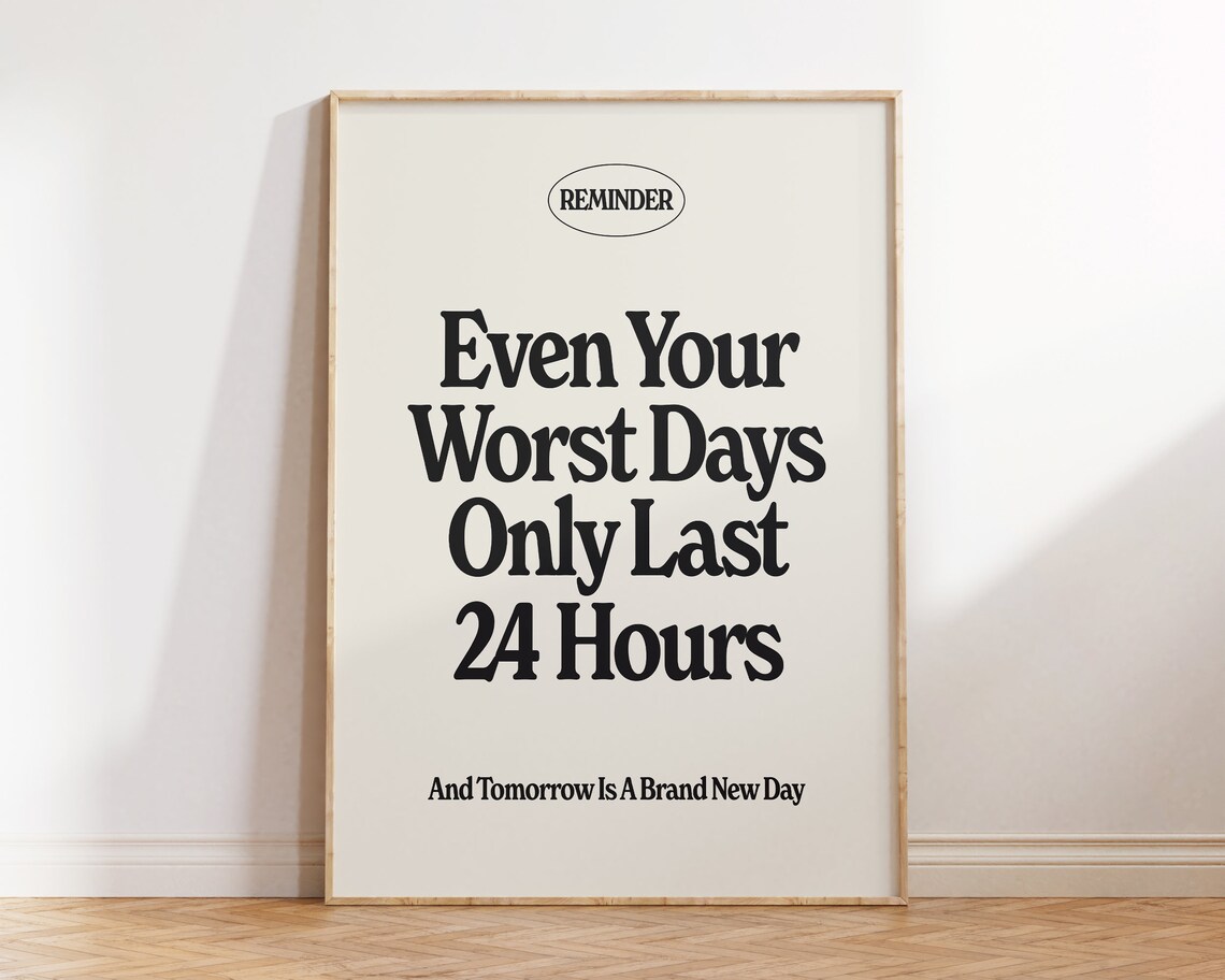 Positive Quote Print, Retro Typography Poster - Image 2