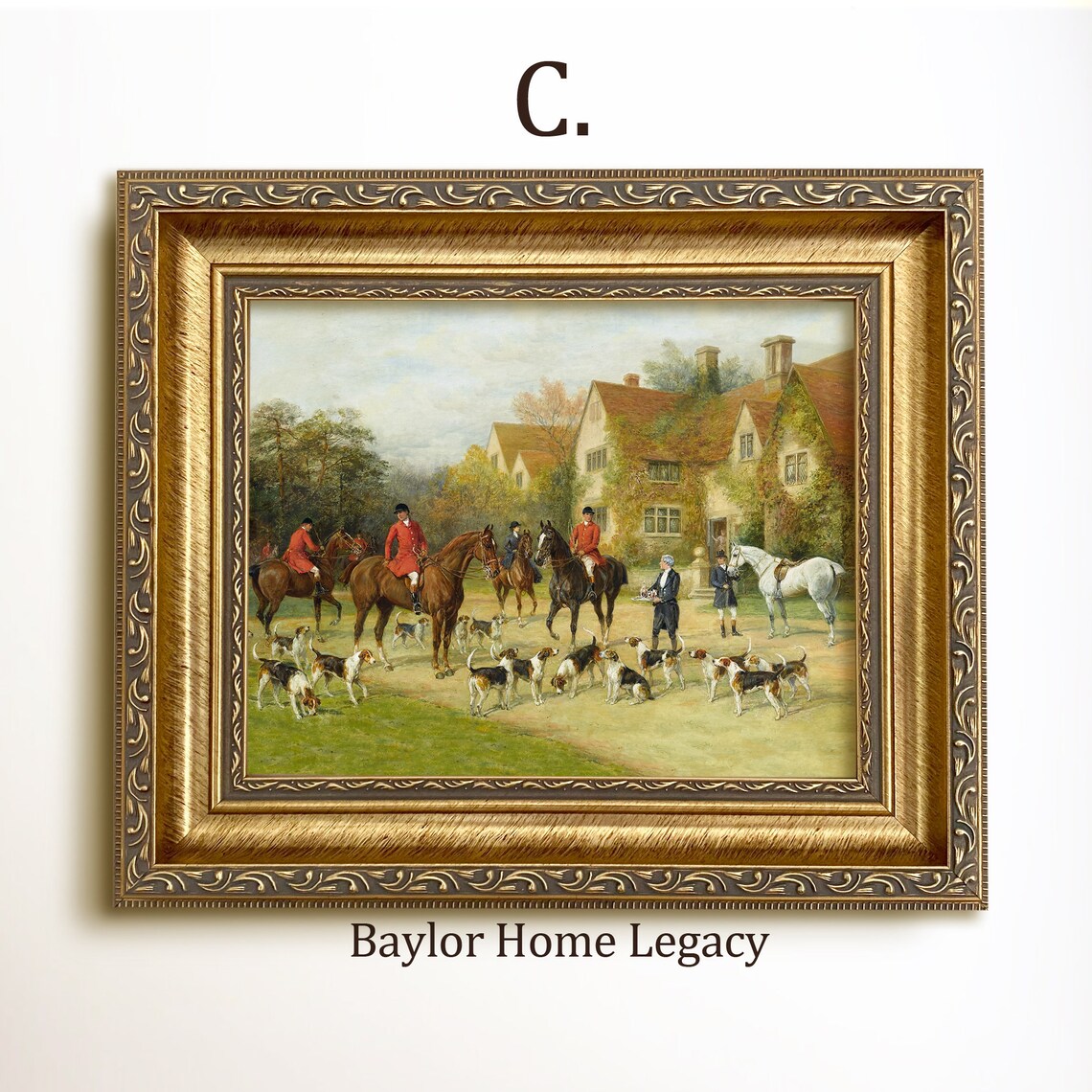 Fox Hunting Oil Painting Art Print, English Scene - Image 3