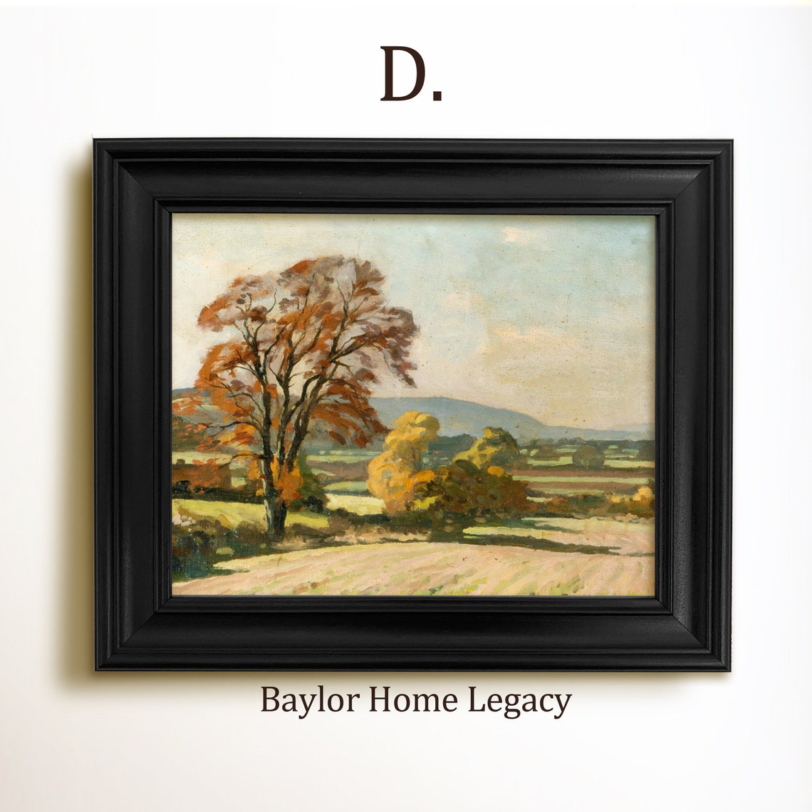 Autumn Countryside Landscape Golden Fields Vintage Oil Painting Poster - Image 3