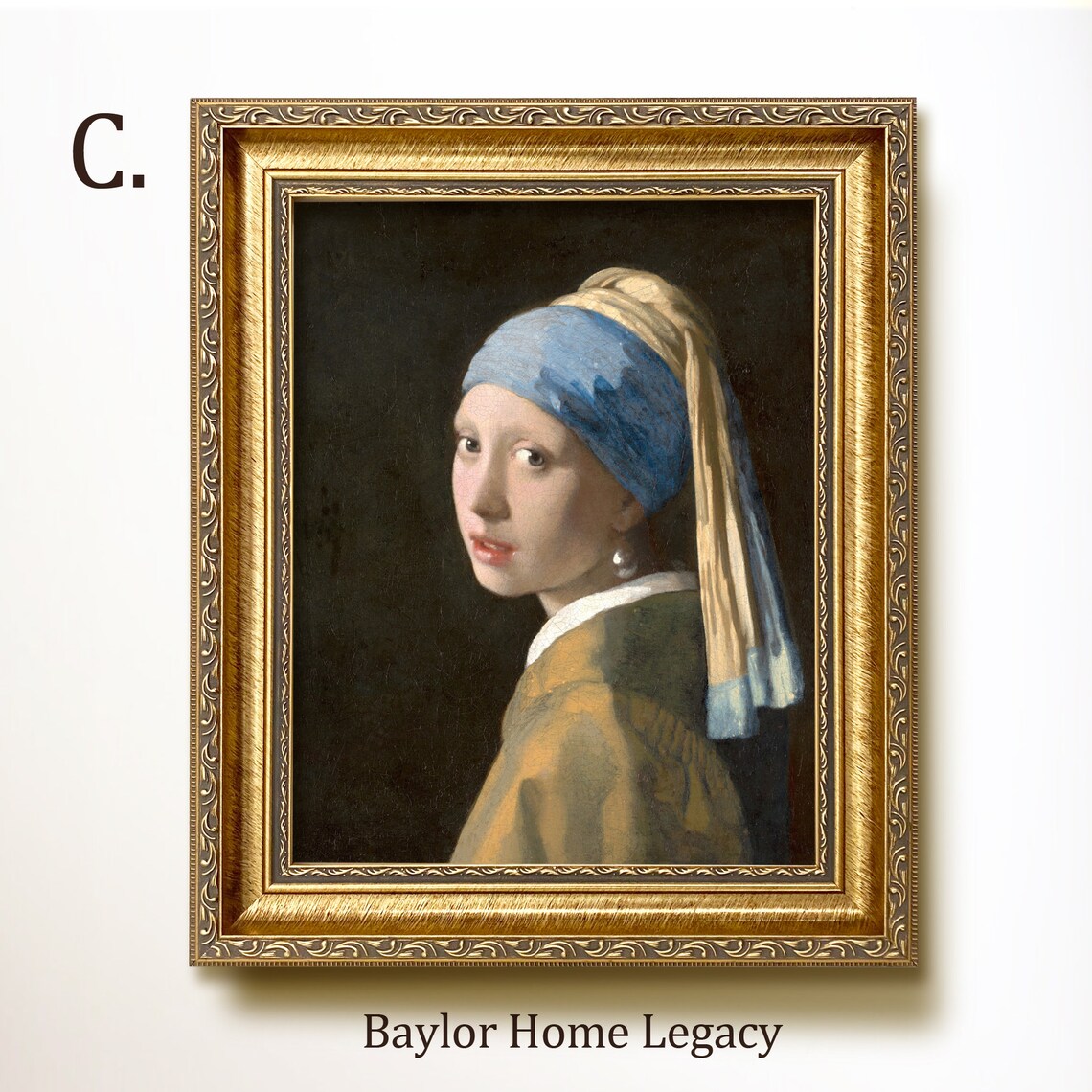 Girl with a Pearl Earring Vermeer Famous Dutch Portrait Fine Art Poster - Image 3