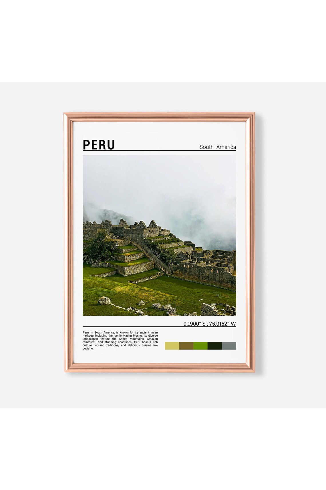 Peru South America Machu Picchu Incan Ruins Cloud Forest Poster