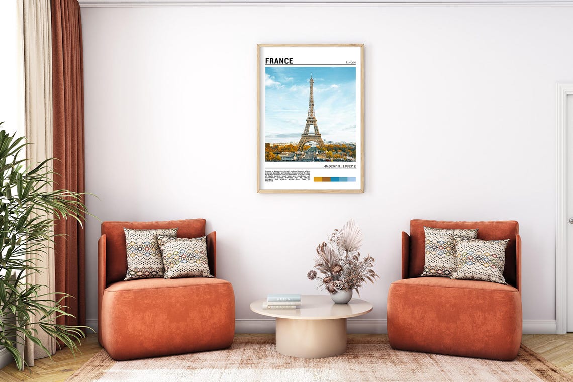 France Wall Art France Poster Print France Travel Poster France Photography France Art Print Black And White France Eiffel Tower - Image 7