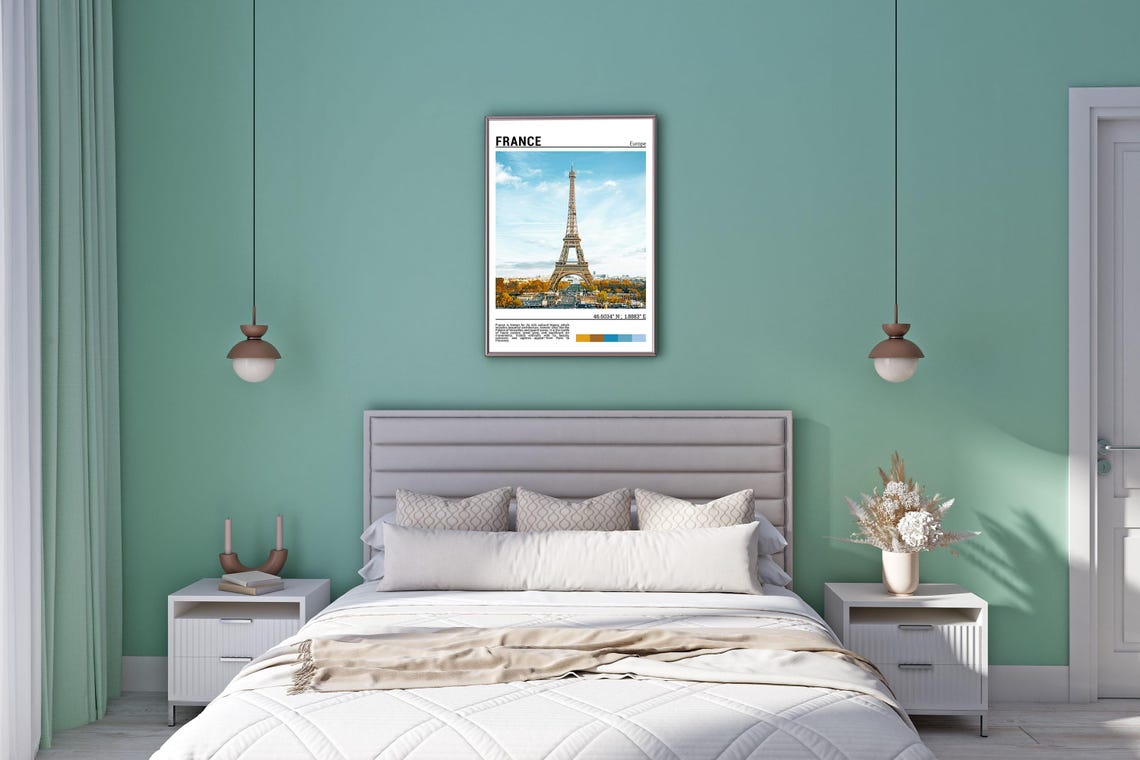 France Wall Art France Poster Print France Travel Poster France Photography France Art Print Black And White France Eiffel Tower - Image 5