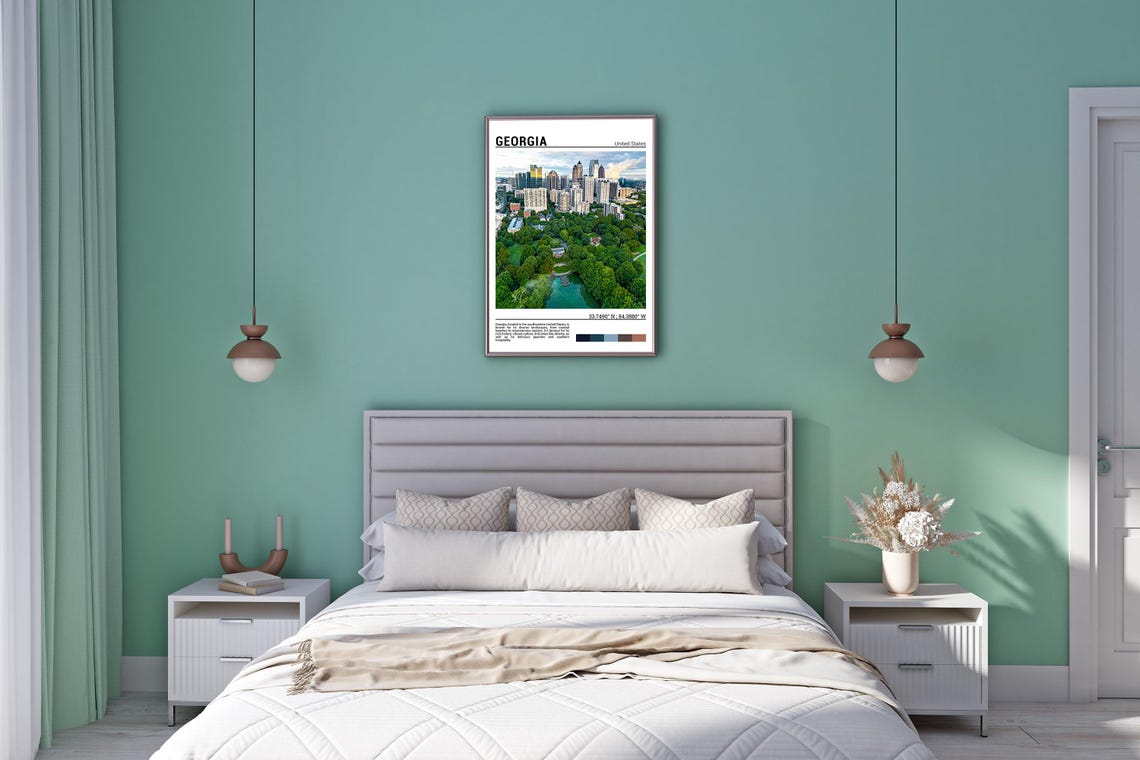 Georgia Print Georgia Travel Poster Georgia Art Georgia Travel Gift Georgia Photo Usa - Image 5