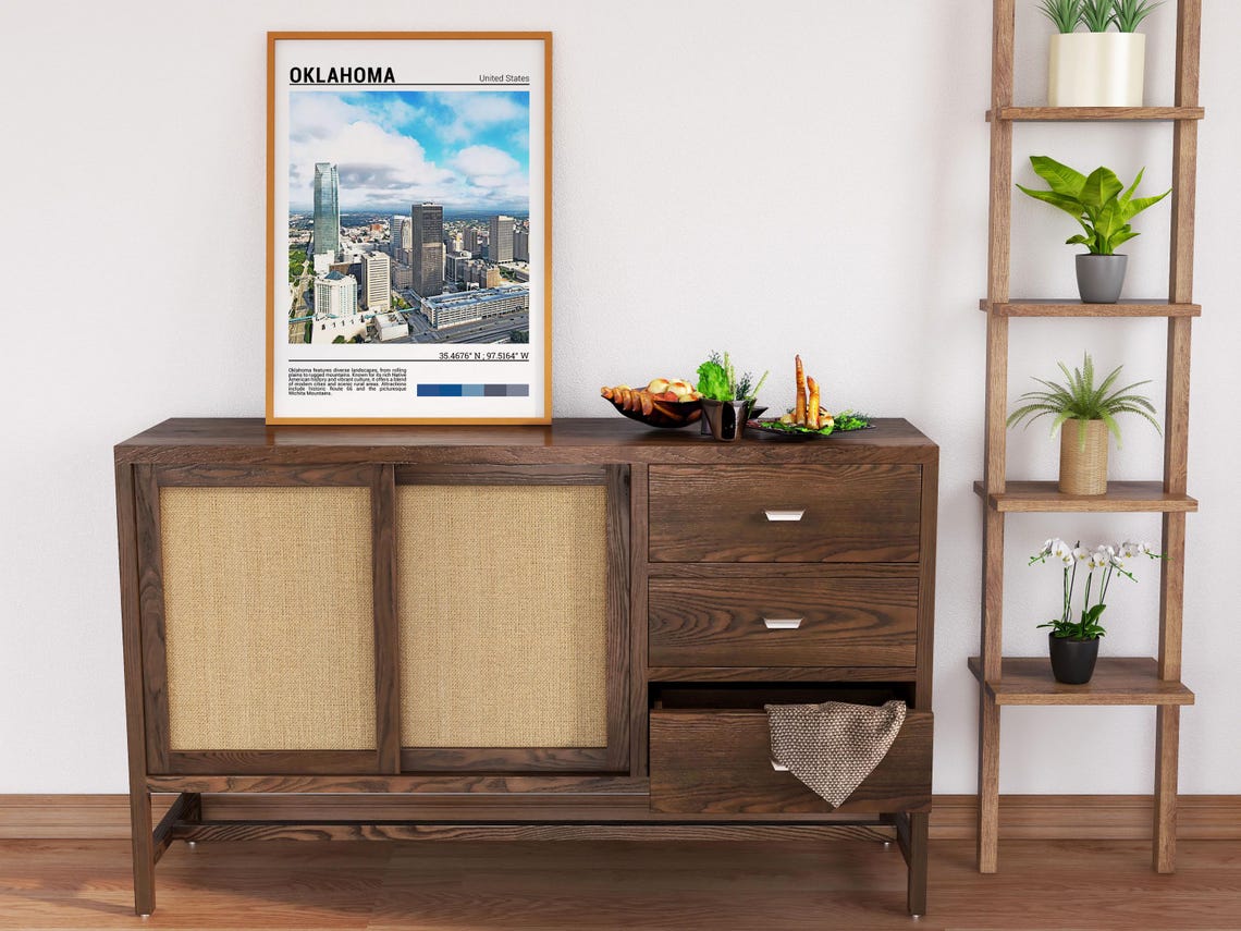 Oklahoma City Skyline With Devon Tower Daylight Cityscape Poster - Image 6