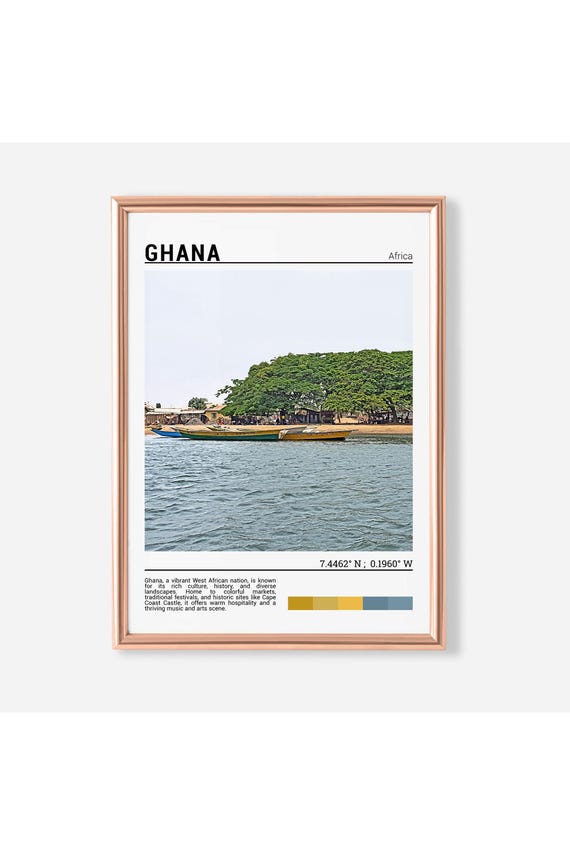 Ghana Wall Art Print Ghana Photo Ghana Artwork Africa Travel Gift Ghana Poster Print