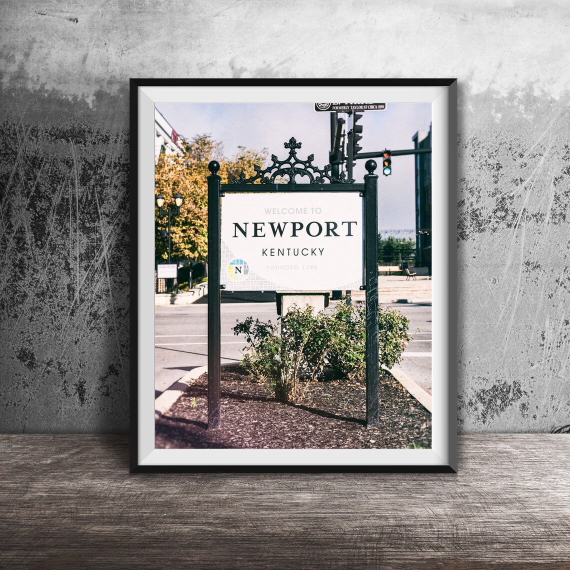 Welcome To Newport Kentucky Ornate Wrought Iron Town Sign Poster