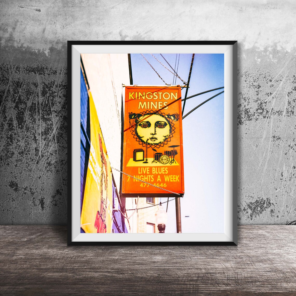 Kingston Mines Chicago Sign, Blues Bar Photo Print