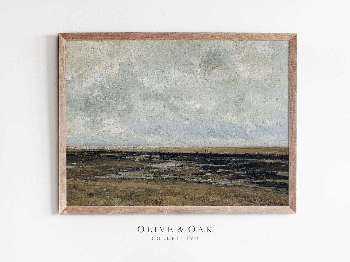 Moody Seascape Vintage Minimalist Art Print