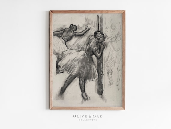 Ballerina Drawing, Vintage Sketch Art Print