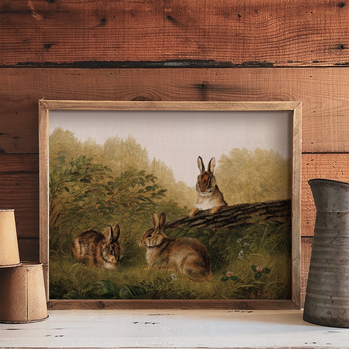 Bunny Painting, Country Nursery Wall Art - Image 3