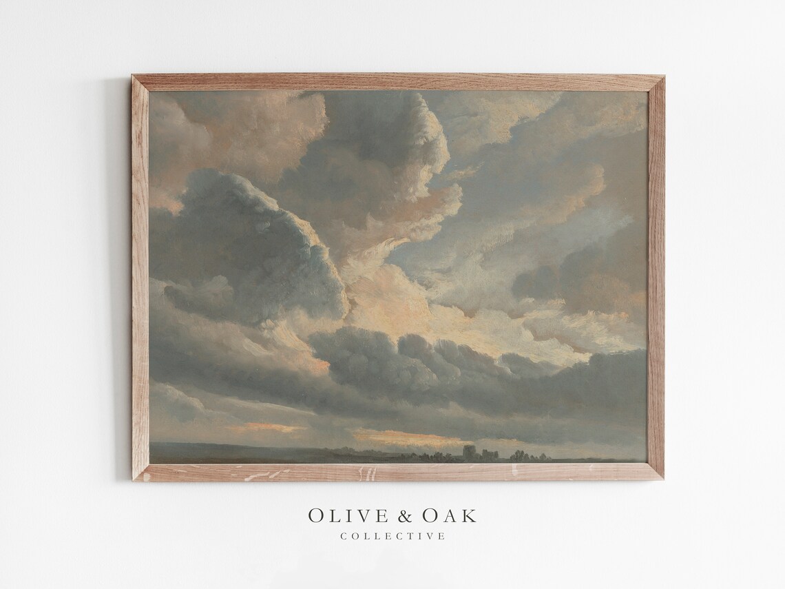 Cloud Painting Soft Pastel Nursery Art Print