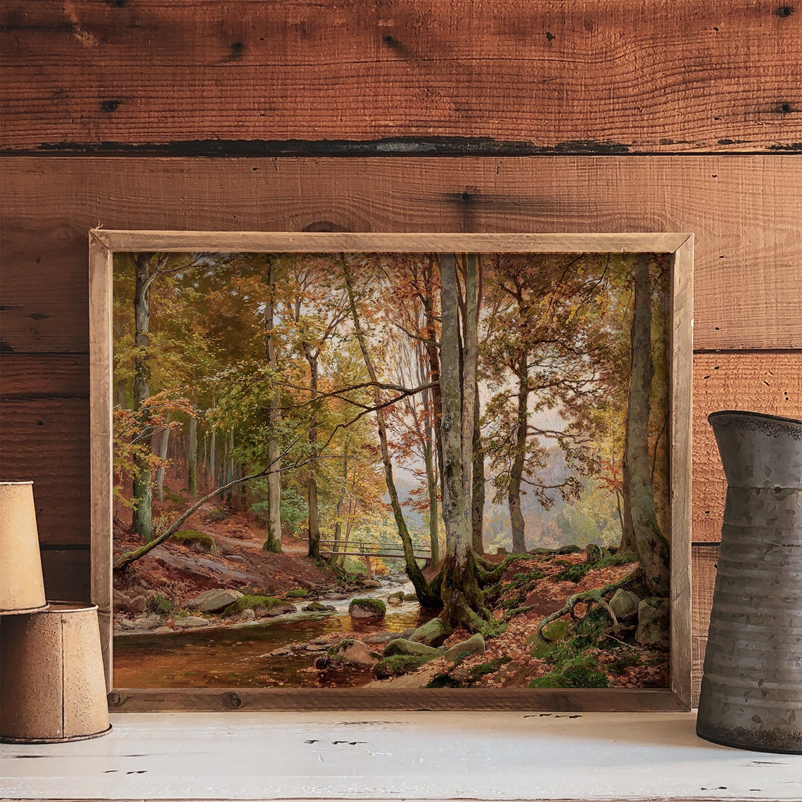 Autumn Fall Landscape Painting Art Print - Image 3