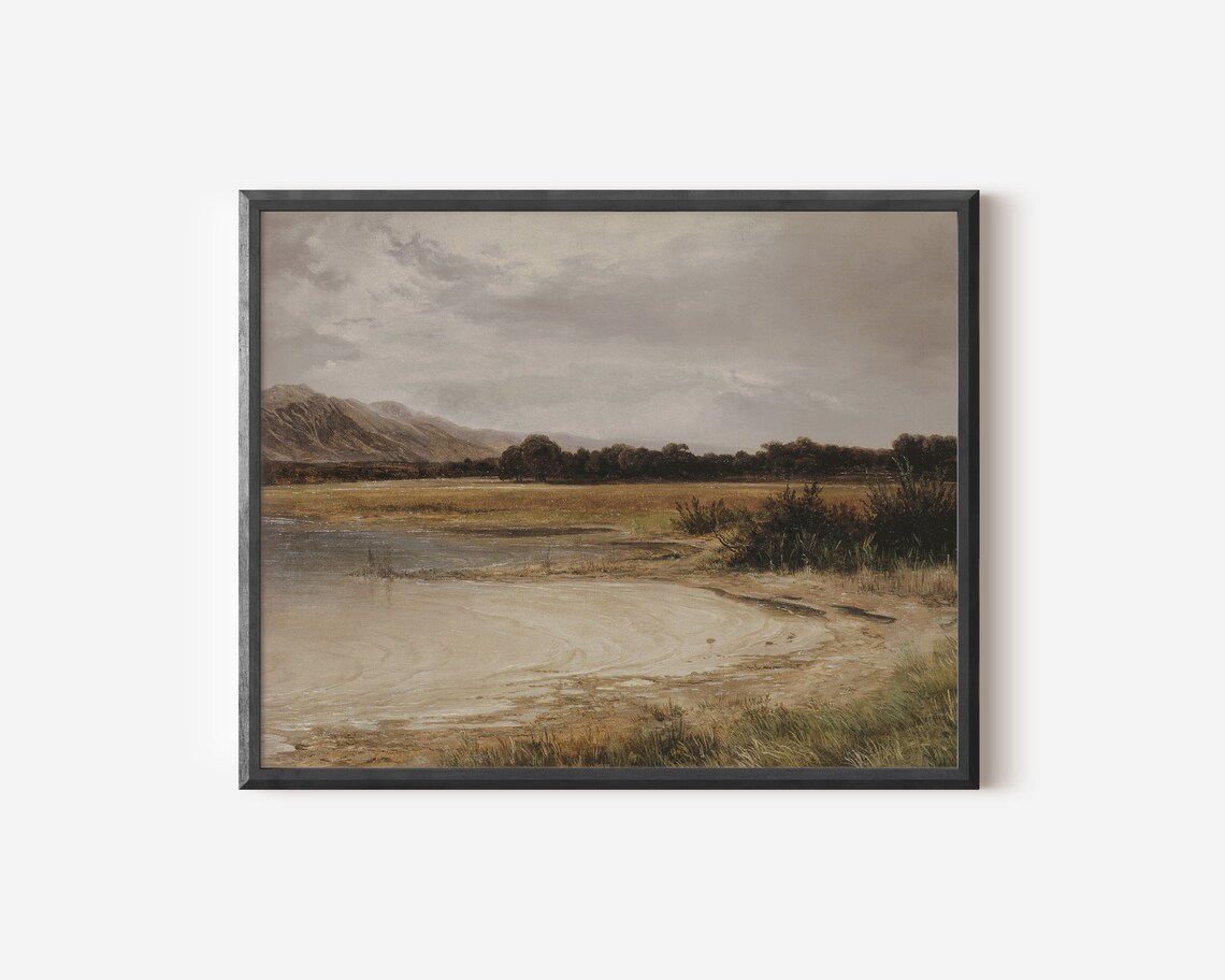 Moody Landscape Painting, Wall Art Print - Image 2