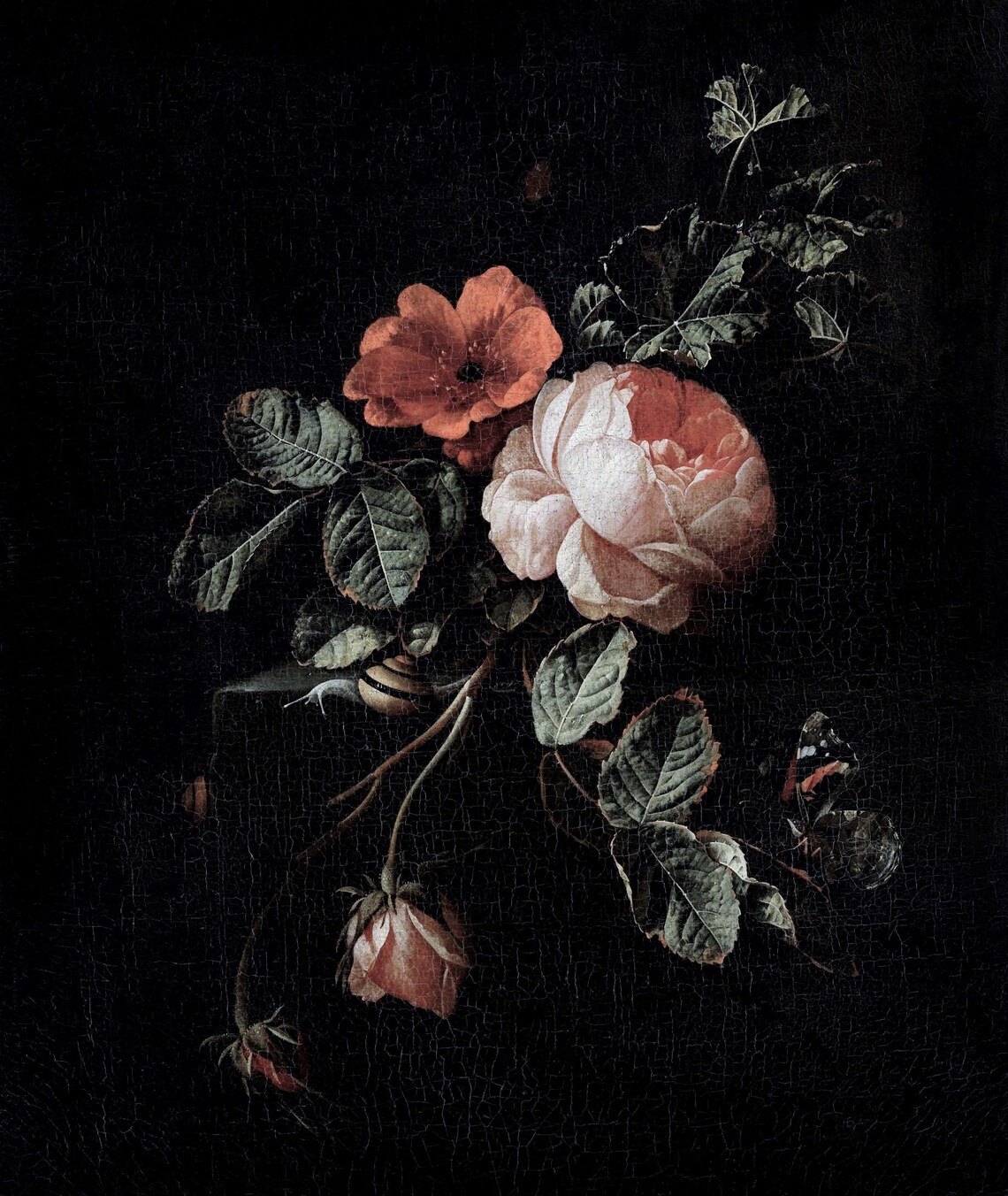 Rose Painting Vintage Botanical Art Print - Image 3