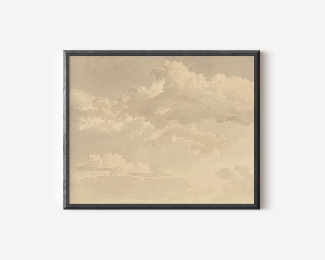Neutral Cloud Watercolor Art Print, Nursery Decor - Image 4