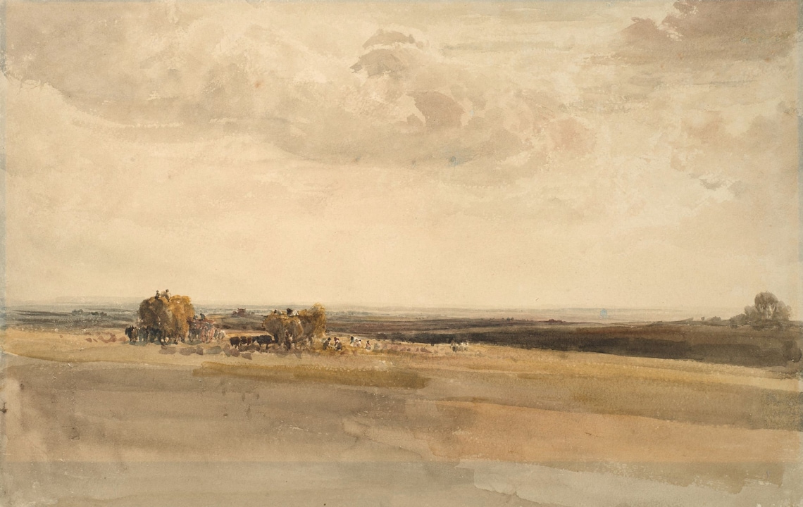 Vintage Farmhouse Landscape - Rustic Art - Image 4