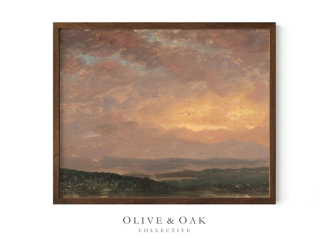 Cloud Oil Painting Art Print, Farmhouse Nursery - Image 3