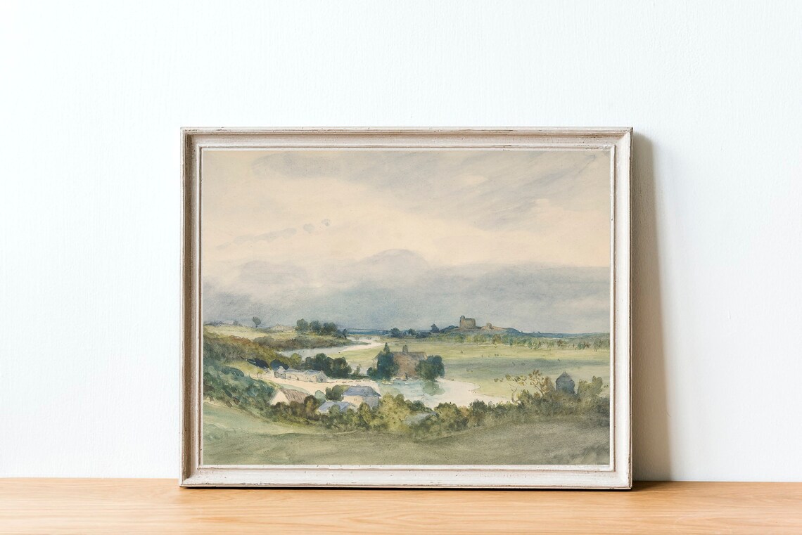 Country Landscape Painting, Vintage Poster - Image 2