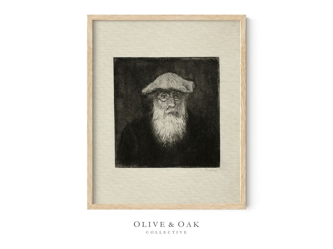 Vintage Sketch Of Man, Self Portrait Art Print - Image 4