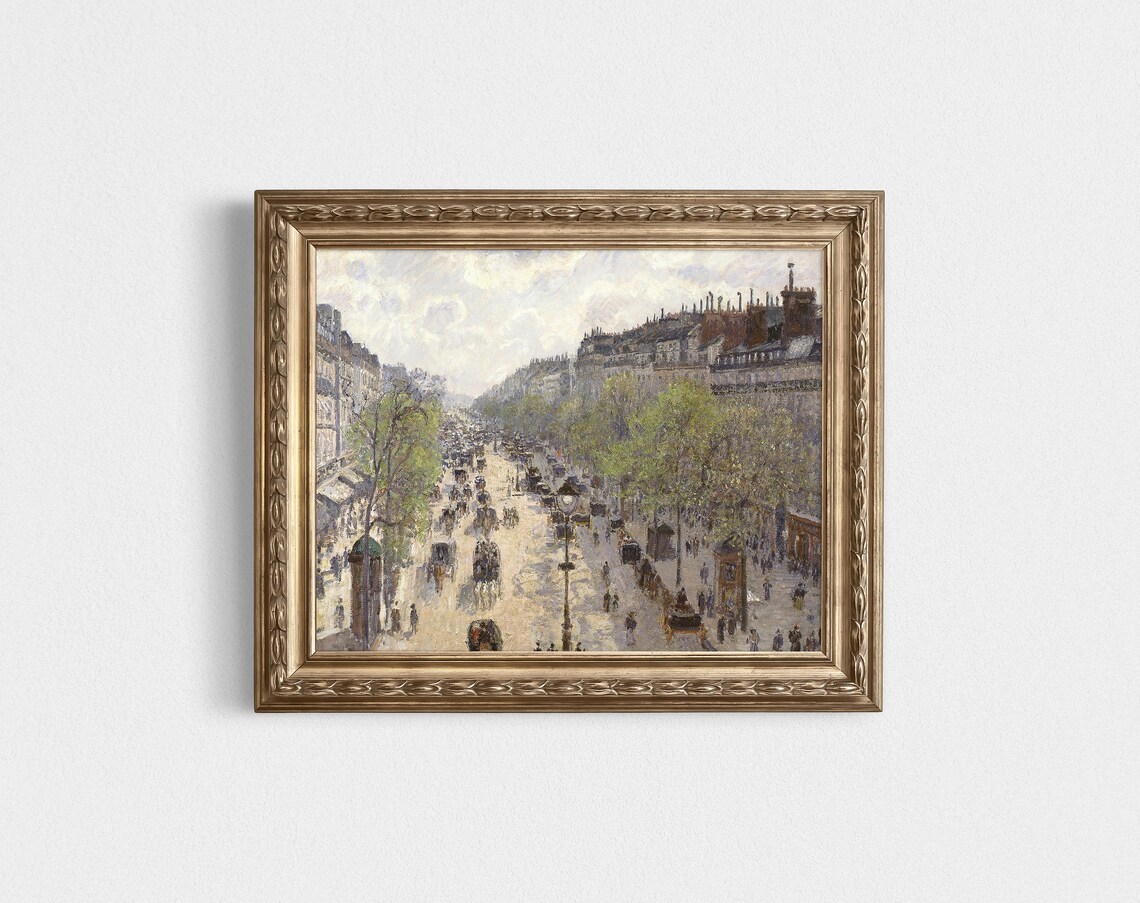 Paris Street Scene Vintage French Architecture Art Print - Image 2