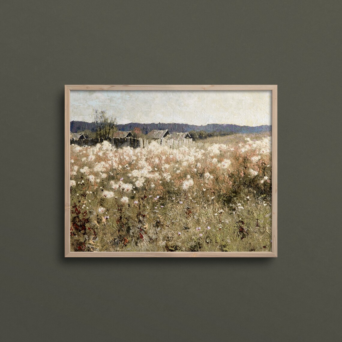 Edge of Autumn Vintage French Country Landscape Art Print - Image 3