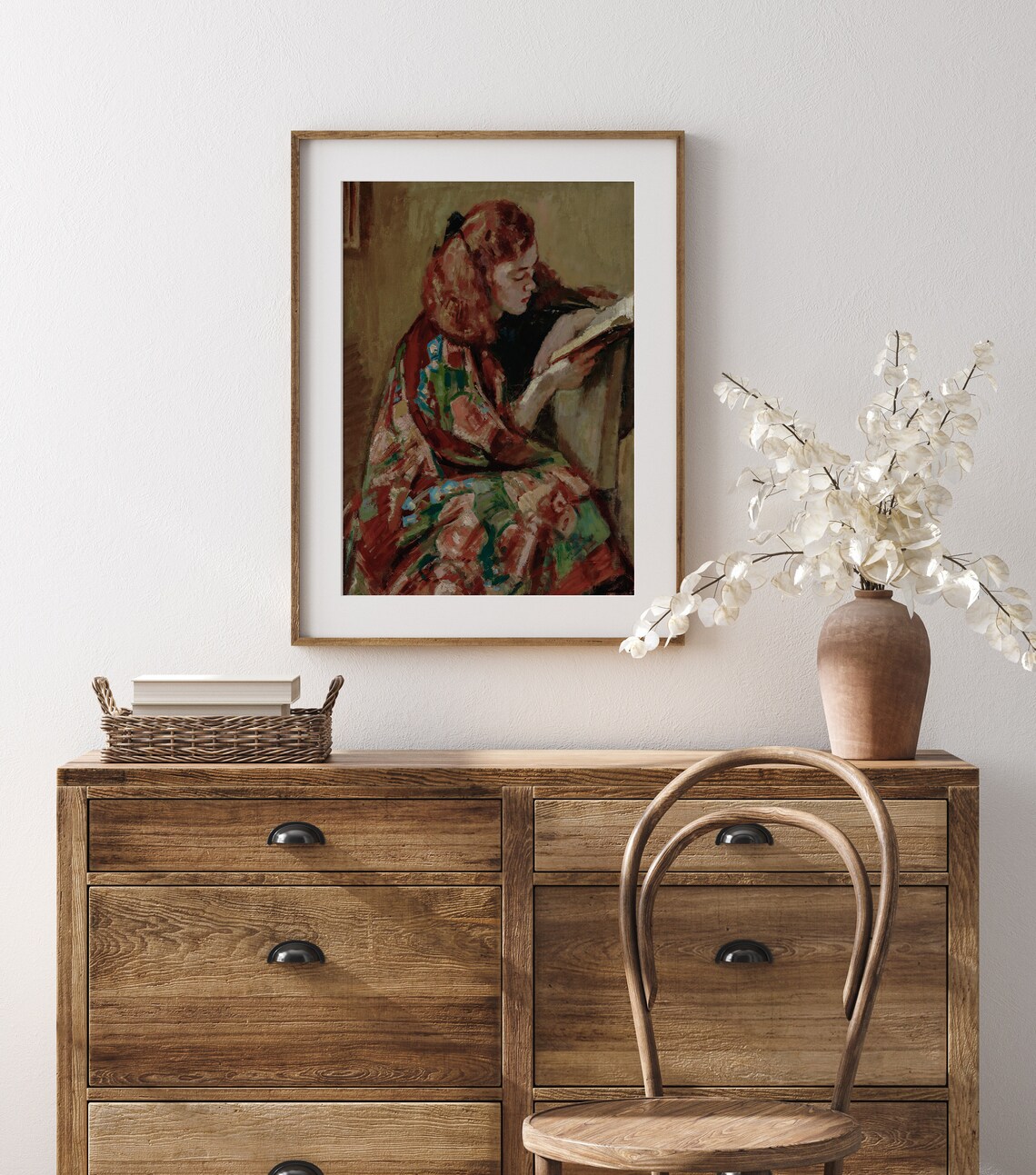 Edith And Her Book, Cozy Reading Nook Art Print - Image 3