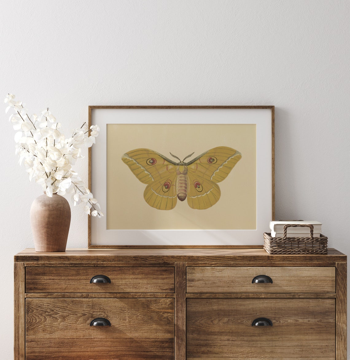 Golden Moth with Eyespots Vintage Entomology Study Art Print - Image 2