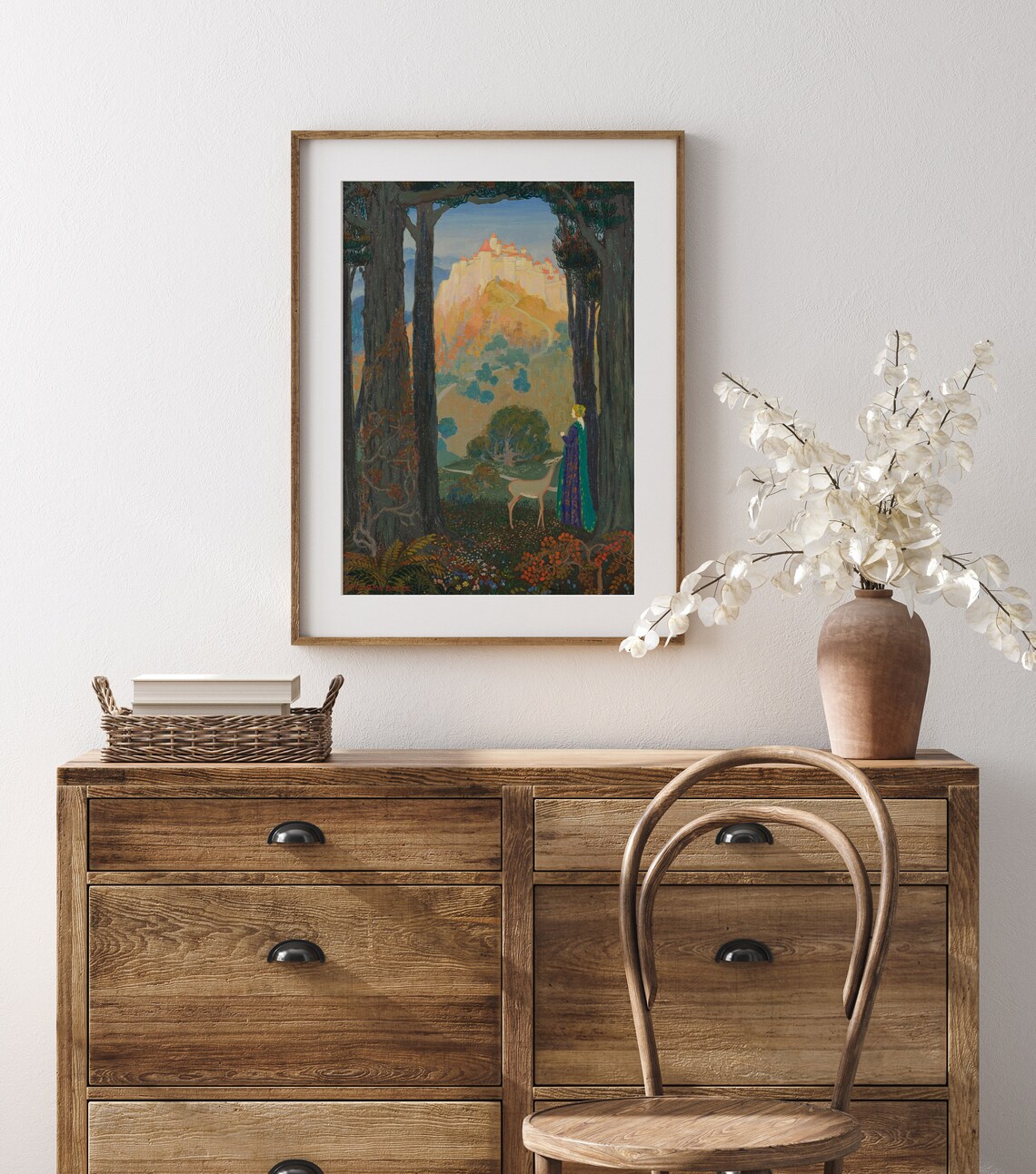 Fairyland Castle Enchanted Forest Fairytale Fantasy Art Painting Poster - Image 3