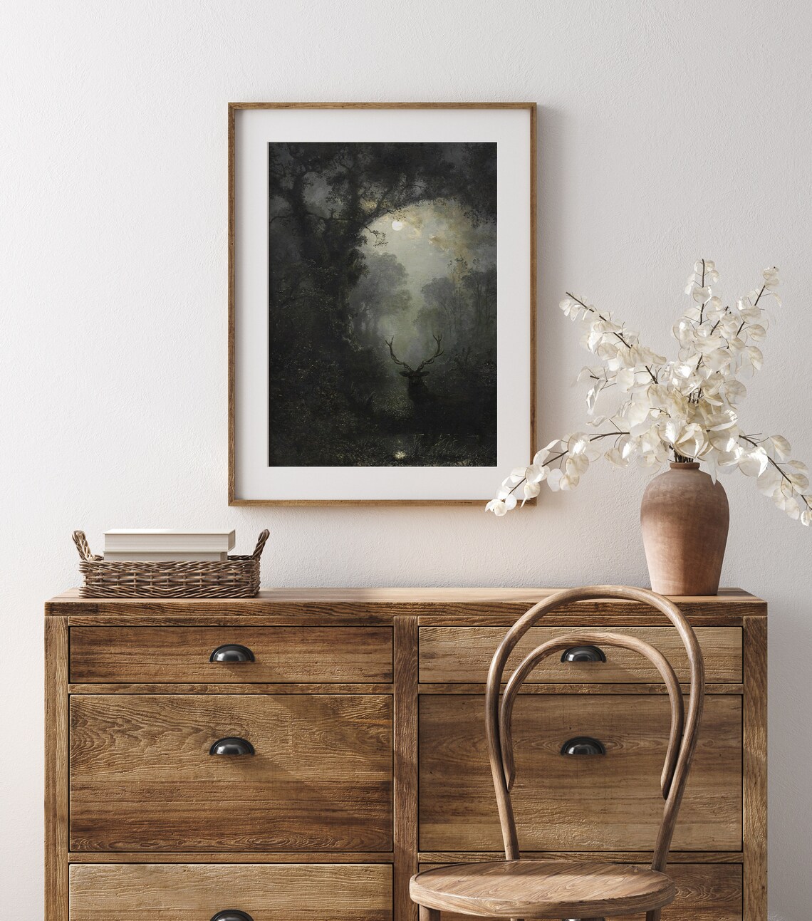 Deer In The Forest Art Print, Dark Academia - Image 3