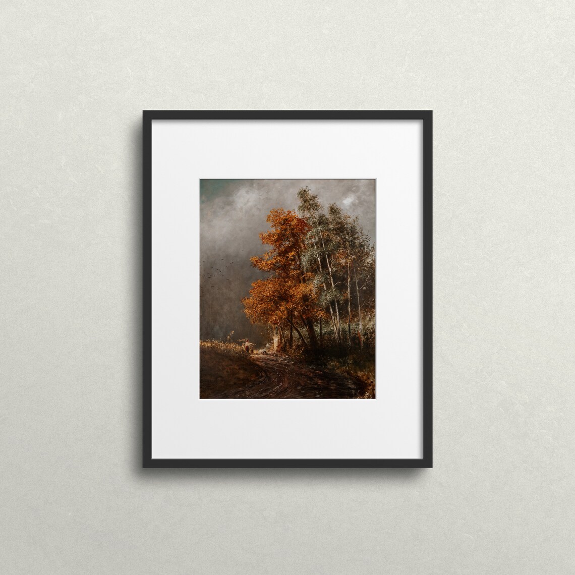 Autumn Trees Vintage Oil Painting Art Print - Image 2