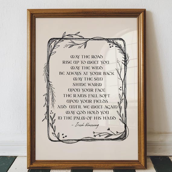 Irish Blessing Art Print, Housewarming Gift