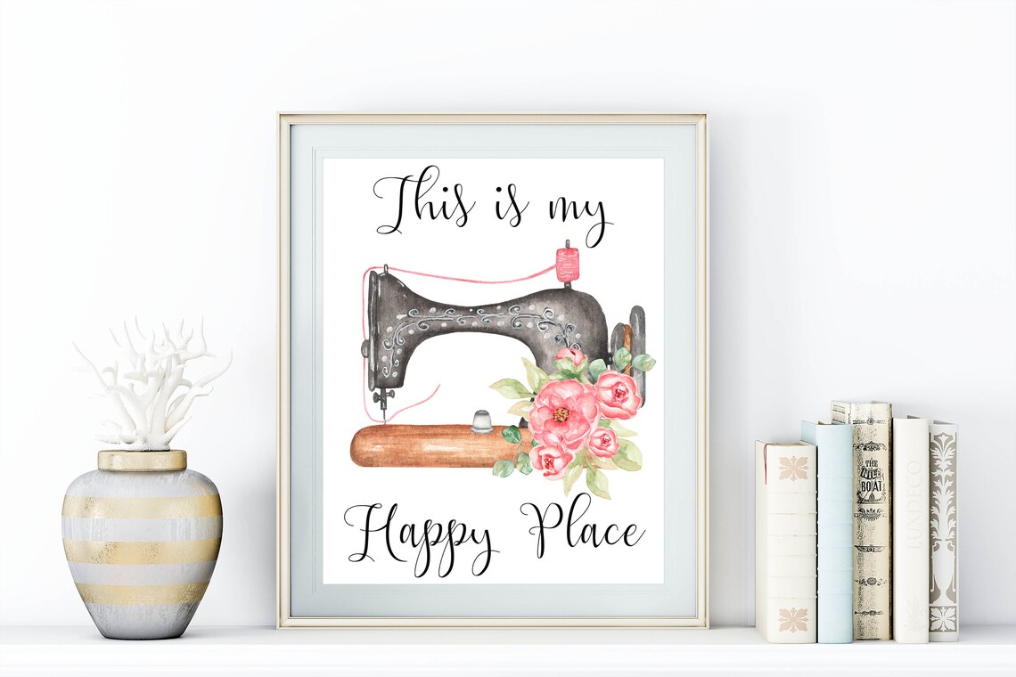 This Is My Happy Place Sewing Room Art Print - Image 3
