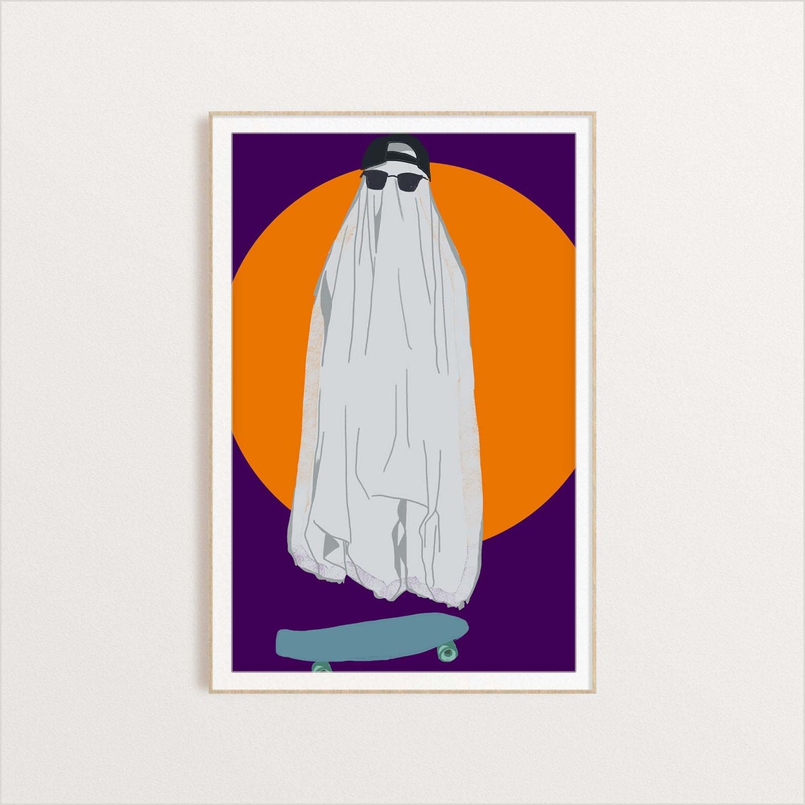 Halloween Cool Boo Cool Ghost Art Print