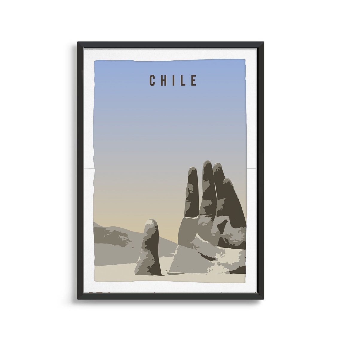 Chile Country Poster Art City Wall Art Country Art Country Poster Country Print Country Art Chile Travel Illustration
