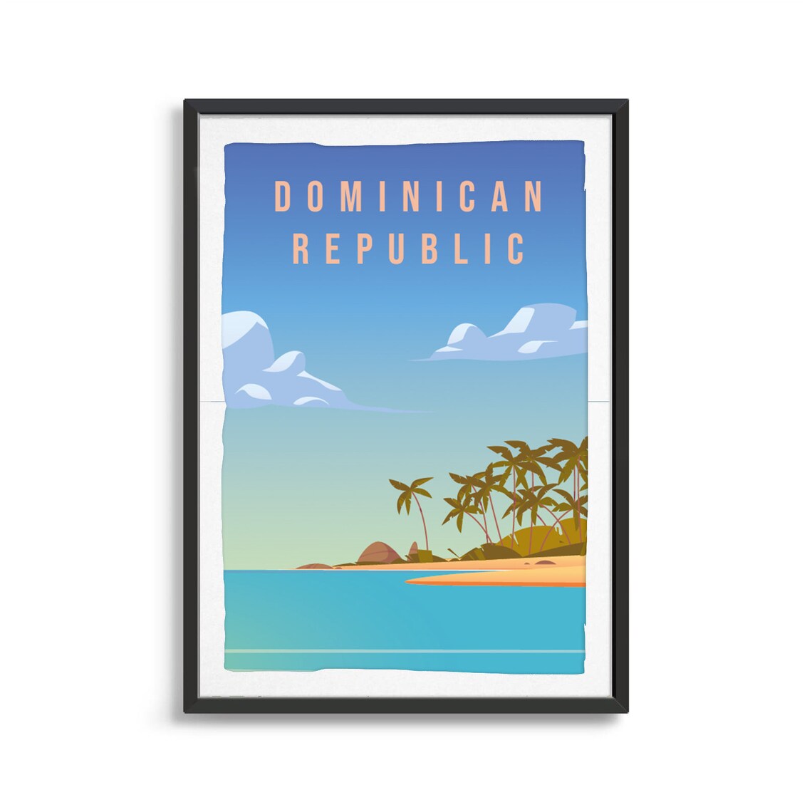 Dominican Republic Country Poster, Travel Illustration - Image 2